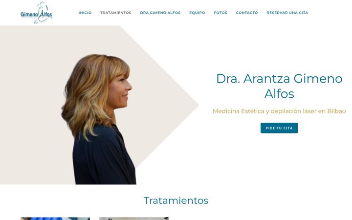 Screenshot of centromedicoesteticogimenoalfos.com