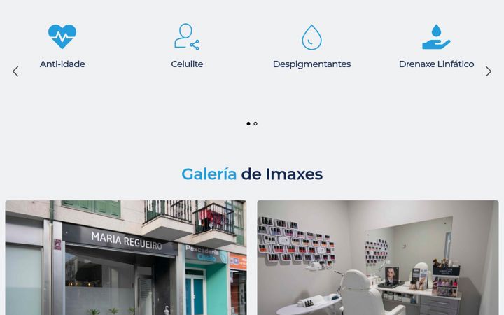 Screenshot of centromedicoesteticomariaregueiro.es