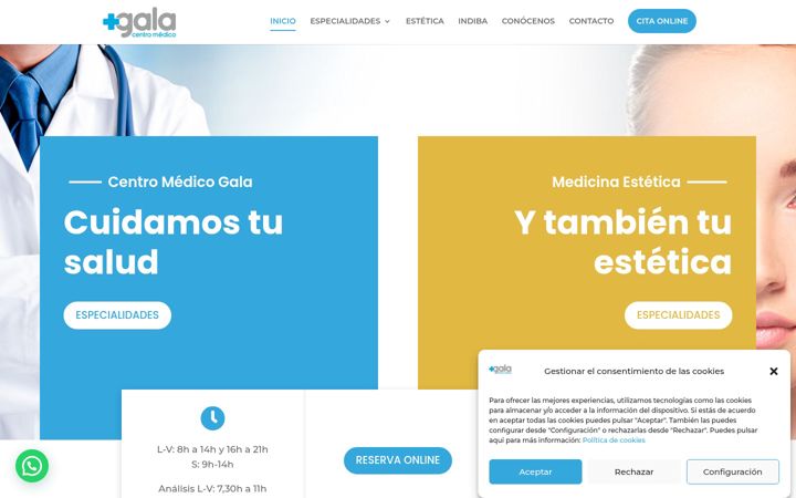 Screenshot of centromedicogala.com