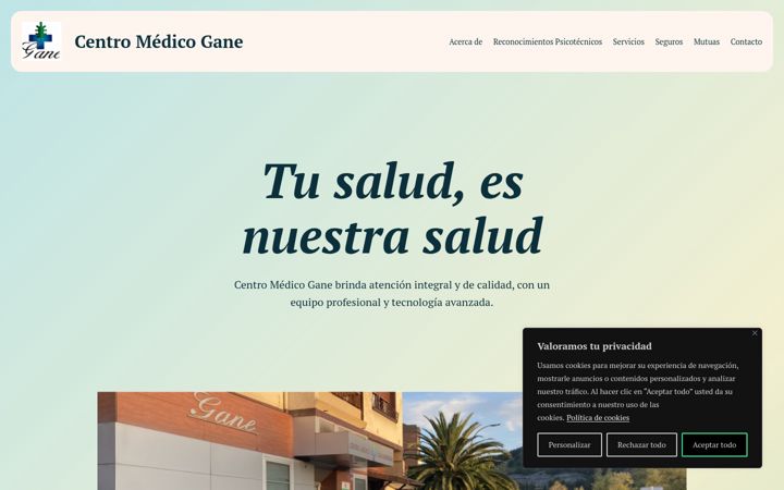 Screenshot of centromedicogane.com