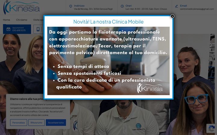 Skærmbillede af centromedicokinesia.it