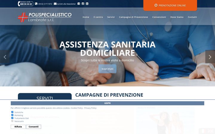 Screenshot of centromedicolambrate.it