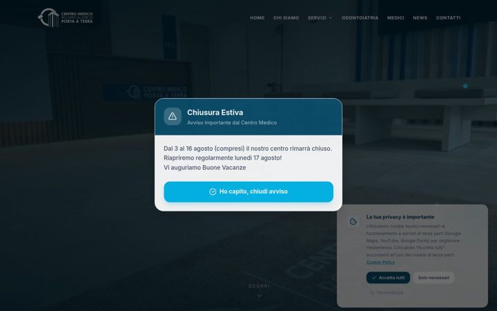 Screenshot of centromedicopolispecialisticoportaaterra.com