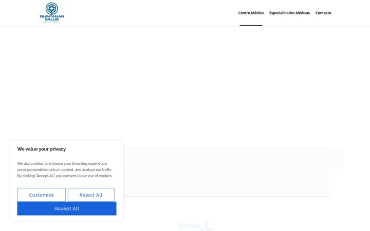 Screenshot of centromedicoquintanarsalud.es