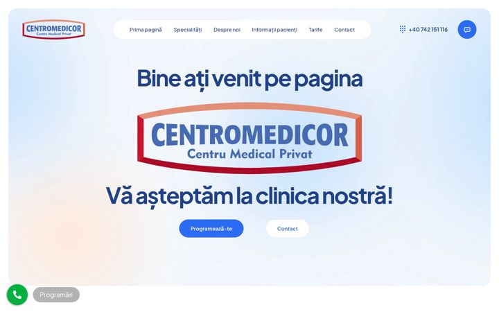Captura de ecrã de centromedicor.ro