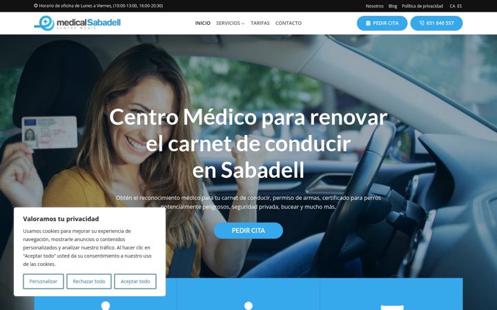Screenshot of centromedicosabadell.com