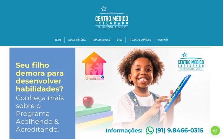 Screenshot stránky centromedicotm.com.br