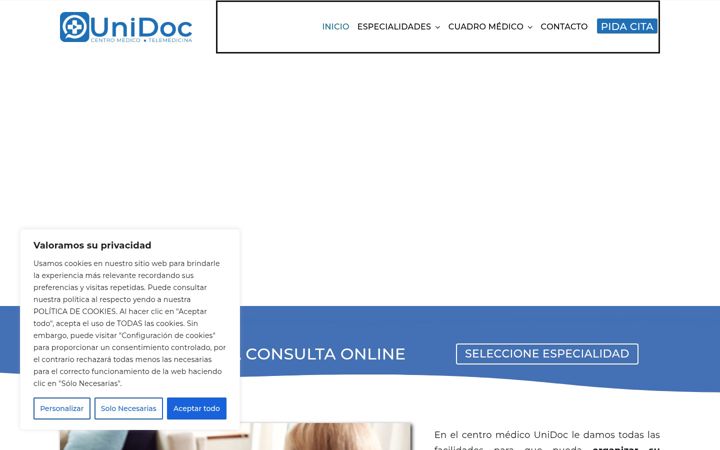 Screenshot of centromedicounidoc.com