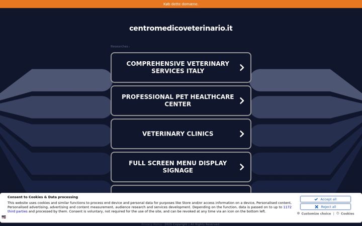 Screenshot of centromedicoveterinario.it