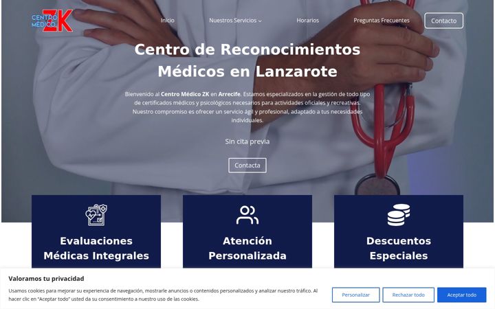 Screenshot of centromedicozk.com