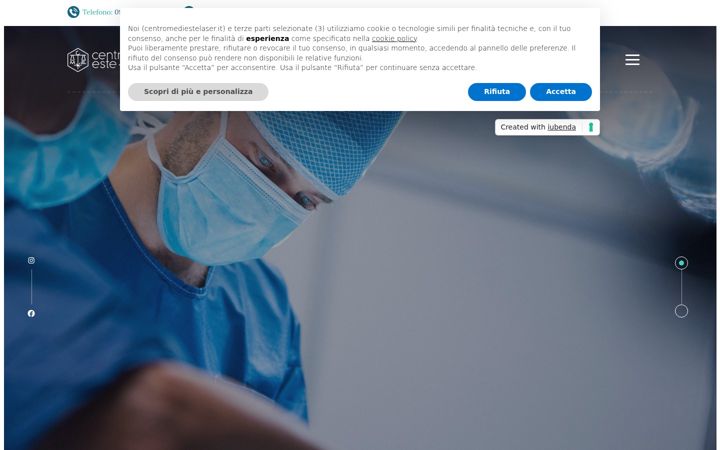 Screenshot of centromediestelaser.it