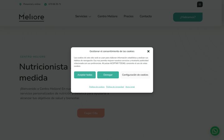 Screenshot of centromeliore.com