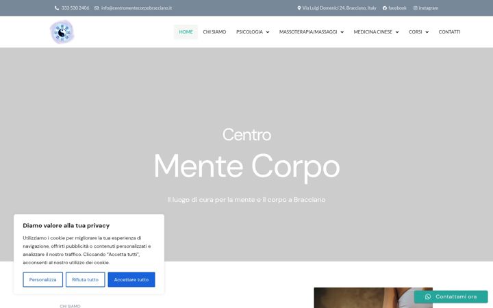 Screenshot of centromentecorpobracciano.it