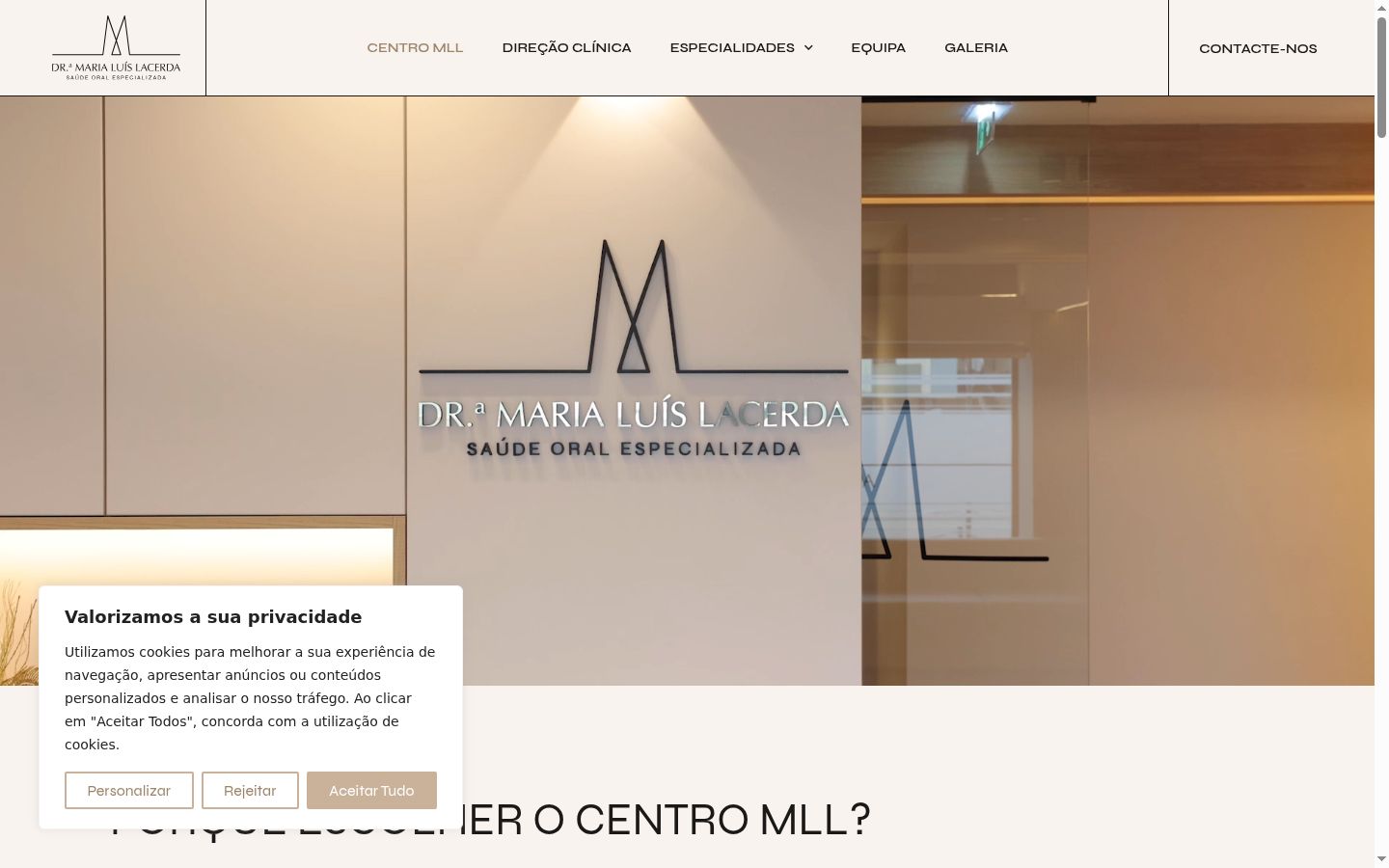 Skärmbild av samtyckesbannern som visades före någon interaktion