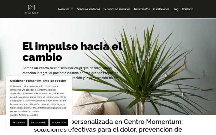 Screenshot of centromomentum.es
