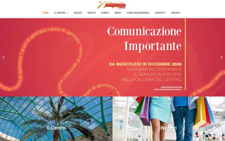 Screenshot of centromontefiore.it