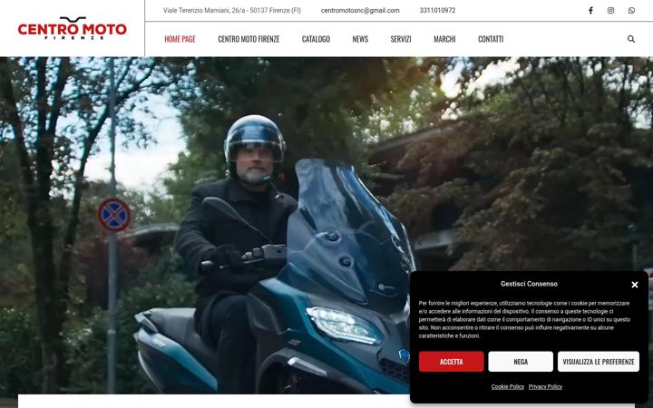 Screenshot of centromotofirenze.com