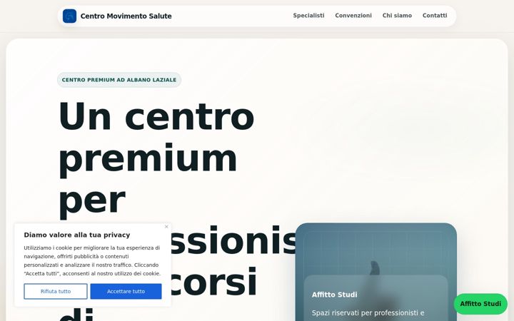 Screenshot di centromovimentosalute.it