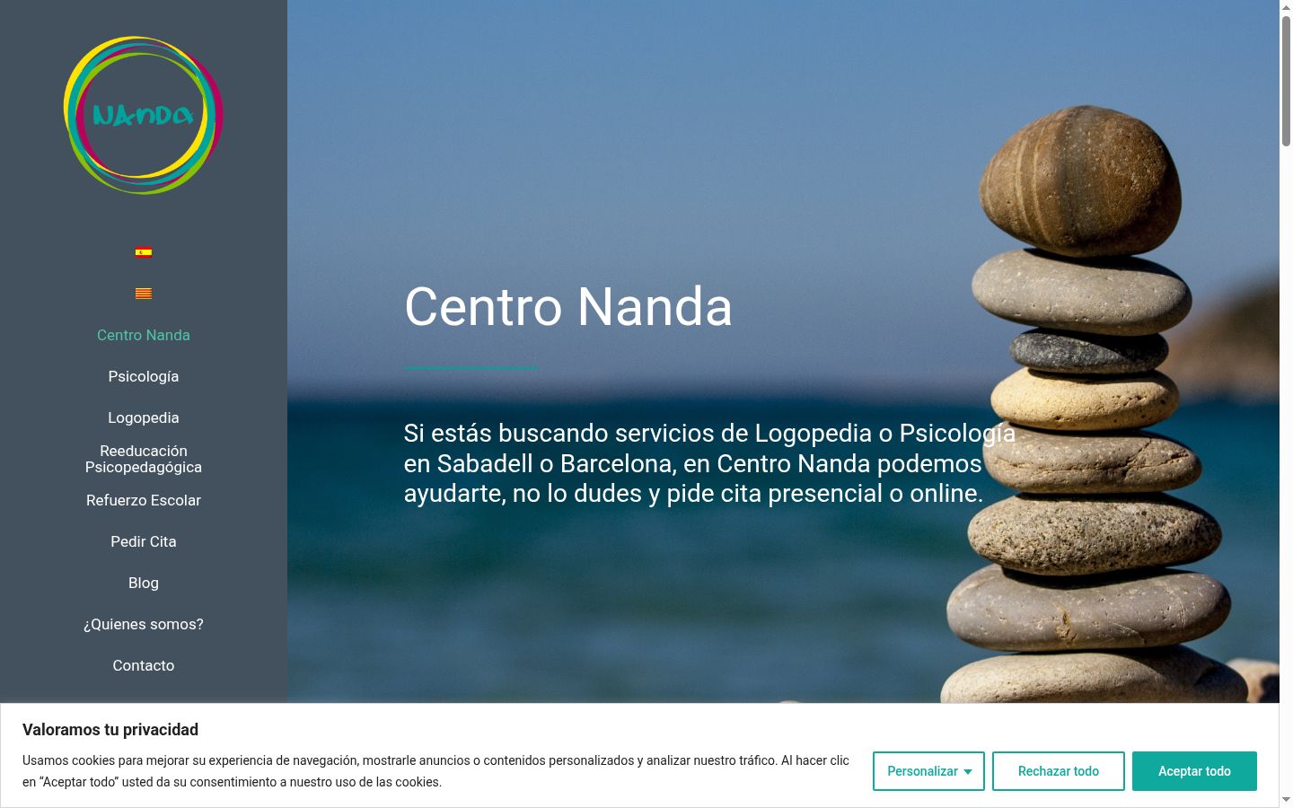 Screenshot of the consent banner shown before any interaction