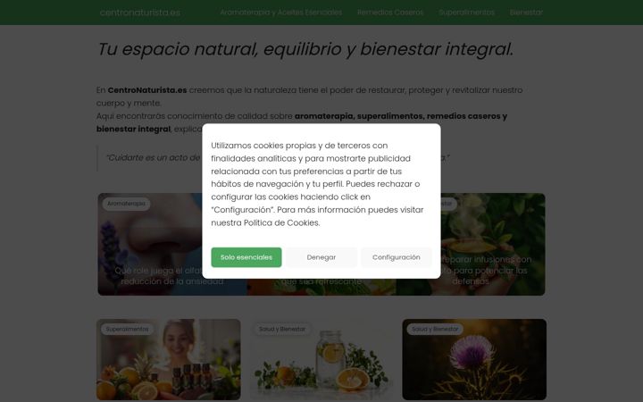 Screenshot of centronaturista.es