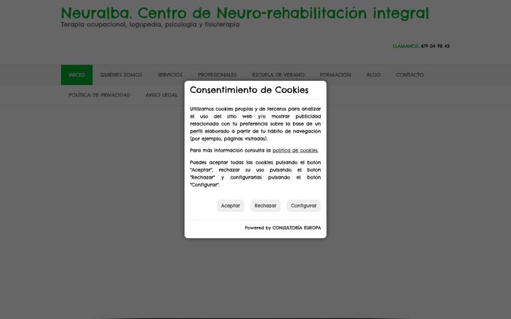 Screenshot of centroneuralba.es