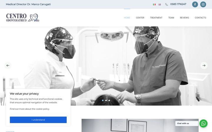 Screenshot of centroodontoiatricoleville.com