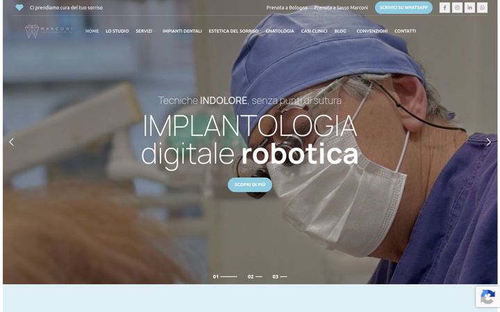 Screenshot of centroodontoiatricomarconi.it