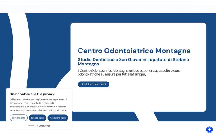 Screenshot of centroodontoiatricomontagna.it