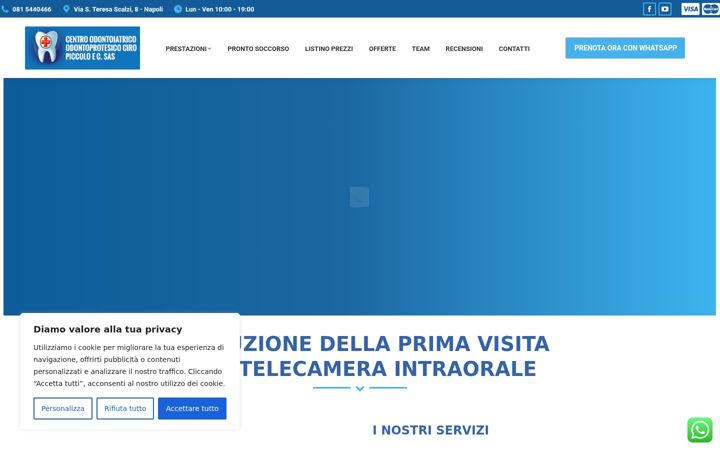 Screenshot di centroodontoiatricopiccolo.it
