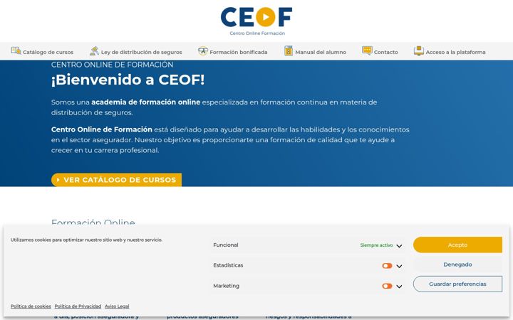Screenshot of centroonlineformacion.com