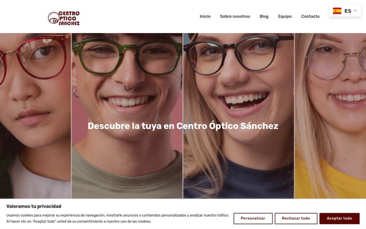 Screenshot of centroopticosanchez.com