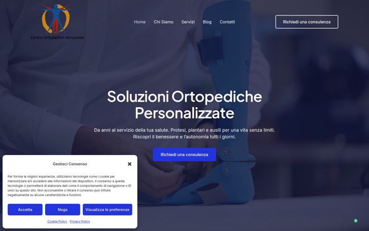 Skærmbillede af centroortopedicoabruzzese.it
