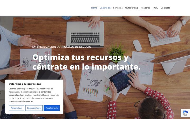 Screenshot of centropex.com