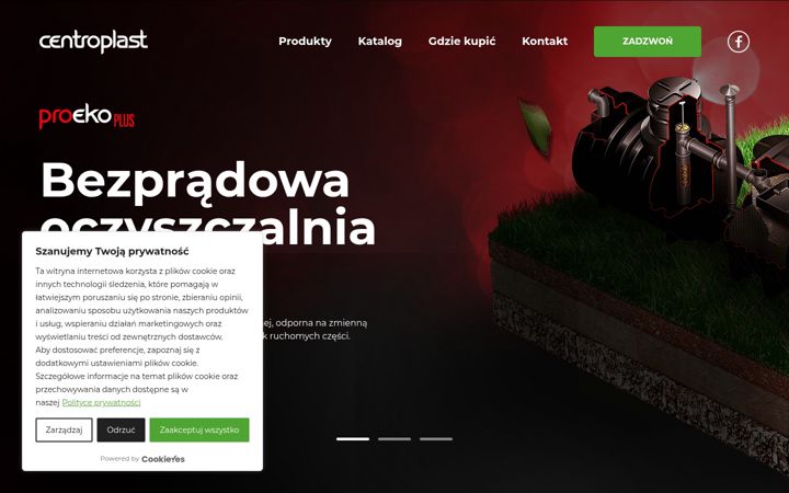 Captură de ecran a centroplast.com.pl