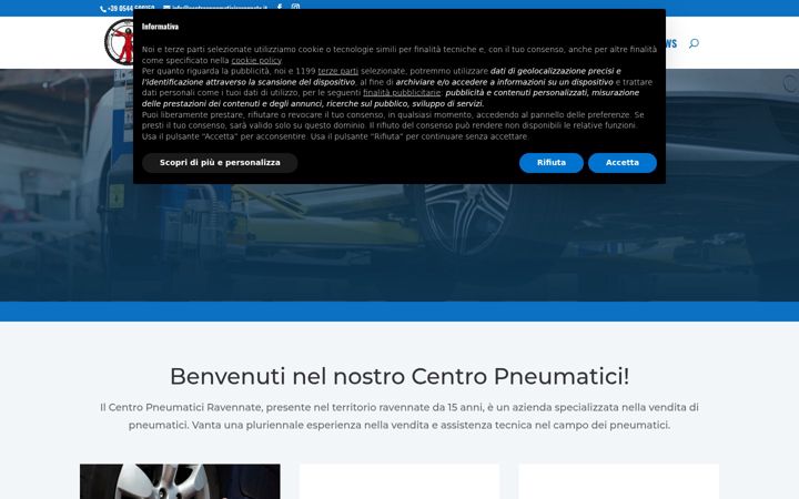 Screenshot of centropneumaticiravennate.it