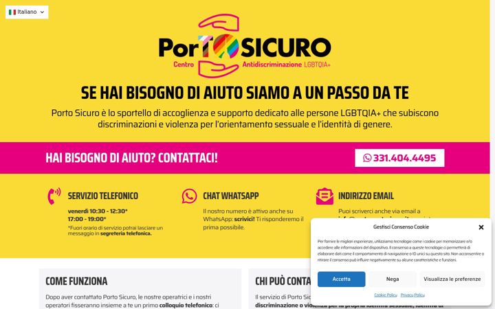 Kuvakaappaus sivustosta centroportosicuro.it