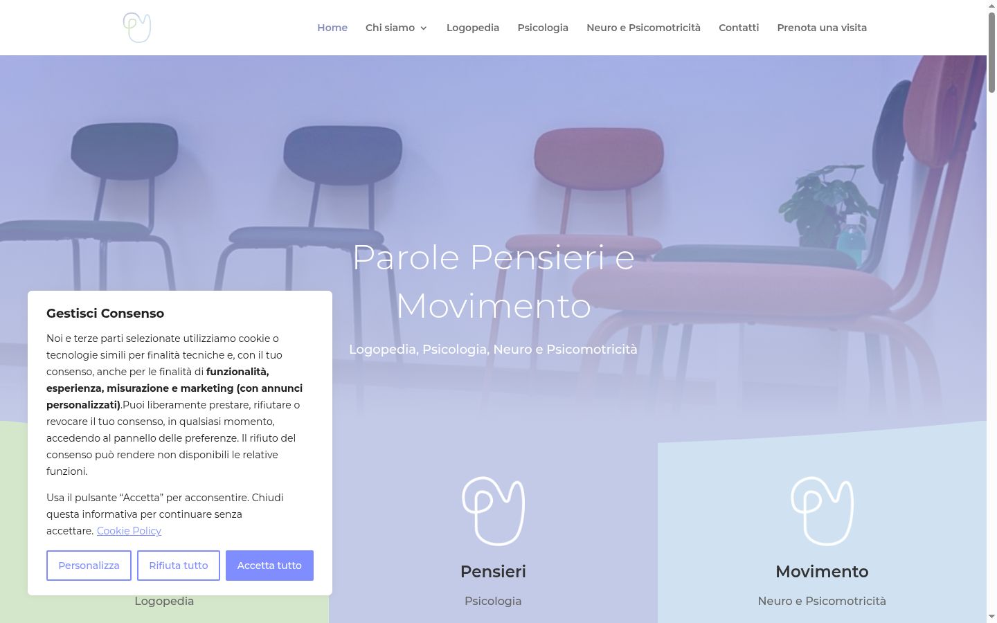 Captura de ecrã do banner de consentimento apresentado antes de qualquer interação