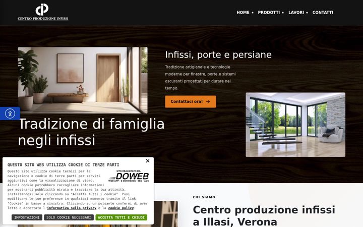 Screenshot of centroproduzioneinfissi.it
