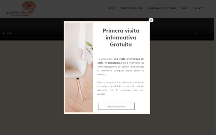 Screenshot of centropsicoeducate.com