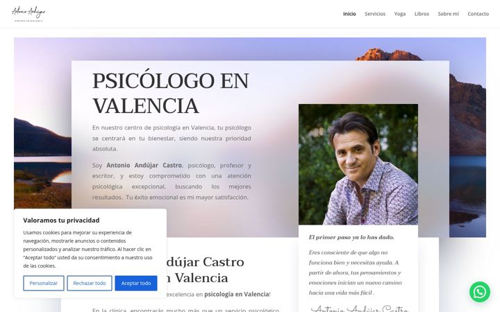 Posnetek zaslona centropsicologiavalencia.es