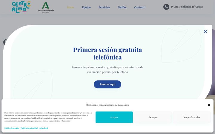 Screenshot of centropsicopedagogicoalma.com
