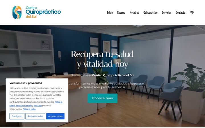 Screenshot of centroquiropracticodelsol.es