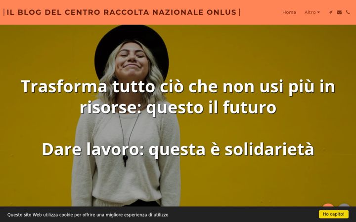 Screenshot of centroraccoltaonlus.com