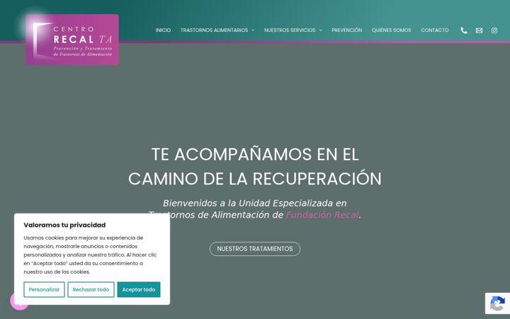 Screenshot of centrorecal-ta.com