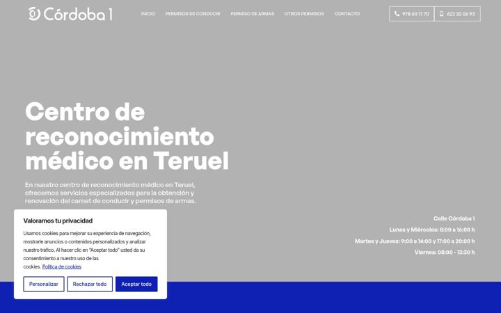 Posnetek zaslona centroreconocimientoteruel.es
