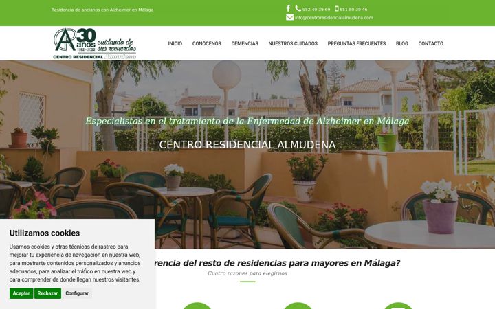 Screenshot of centroresidencialalmudena.com