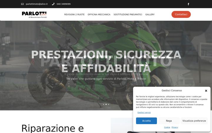 Screenshot of centrorevisionimototrieste.it
