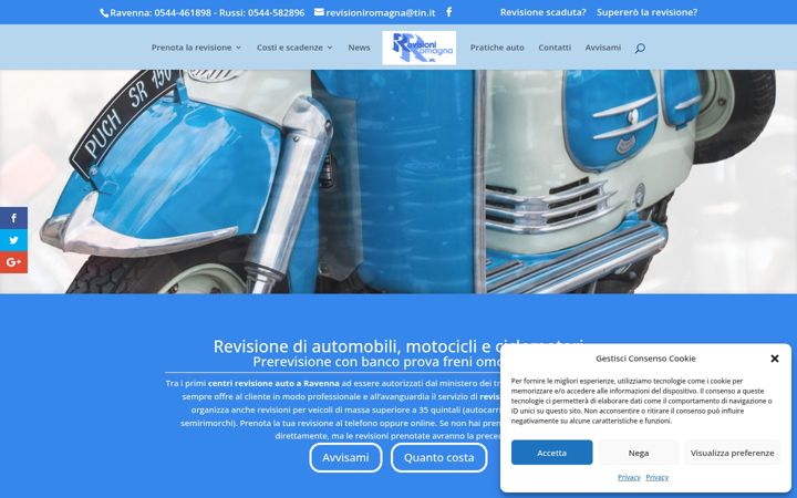 Screenshot of centrorevisioniromagna.it