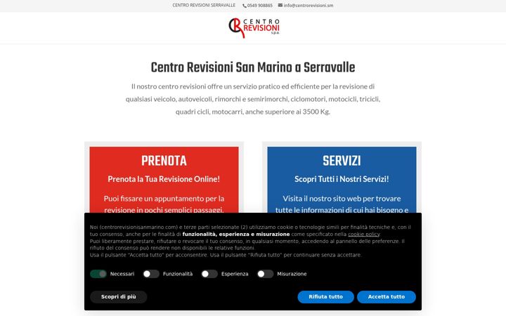 Screenshot of centrorevisionisanmarino.com
