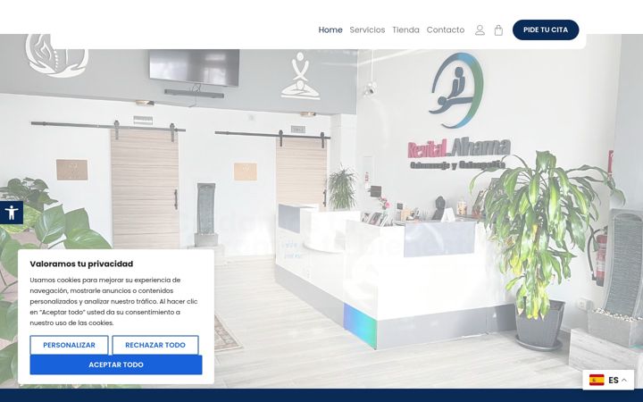 Screenshot of centrorevitalalhama.com
